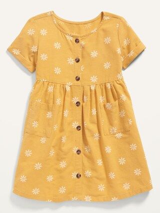 Fit & Flare Printed Button-Front Dress for Toddler Girls | Old Navy (US)