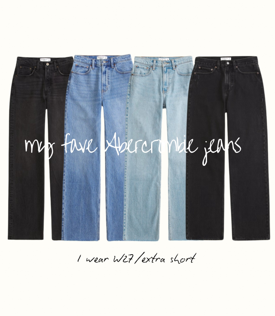 4 of my favourite abercormbie jeans. All linked down below under exact items (AFOLIVIAL to save an additional 15% off Abercrombie) 

I wear W27/ extra short 

#LTKeurope #LTKspring #LTKuk
