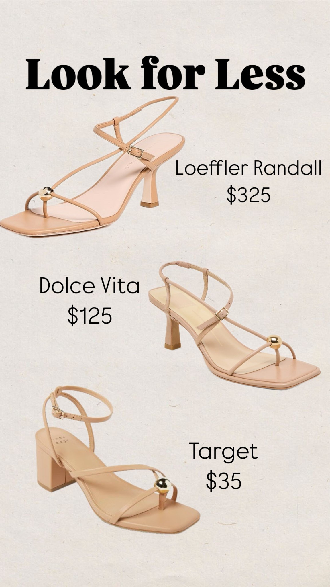 Splurge or save
Look for less
Designer
Sandals
Dolce vita
Loeffler Randall
Target
Vacation Outfit
Summer outfit

#LTKFindsUnder100 #LTKFindsUnder50 #LTKShoeCrush