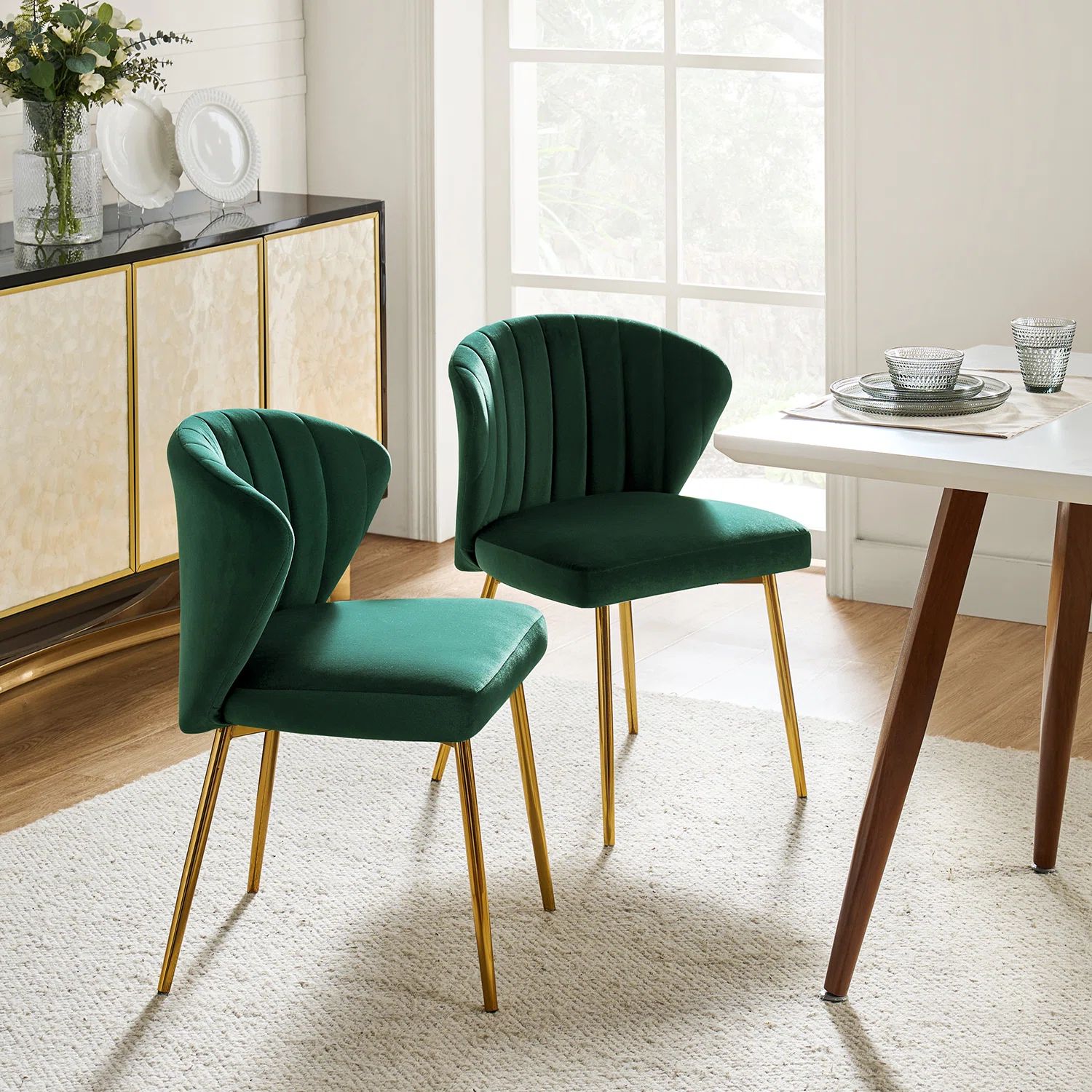 Axia Tufted Velvet Dining Chair (Set of 2) | Wayfair North America