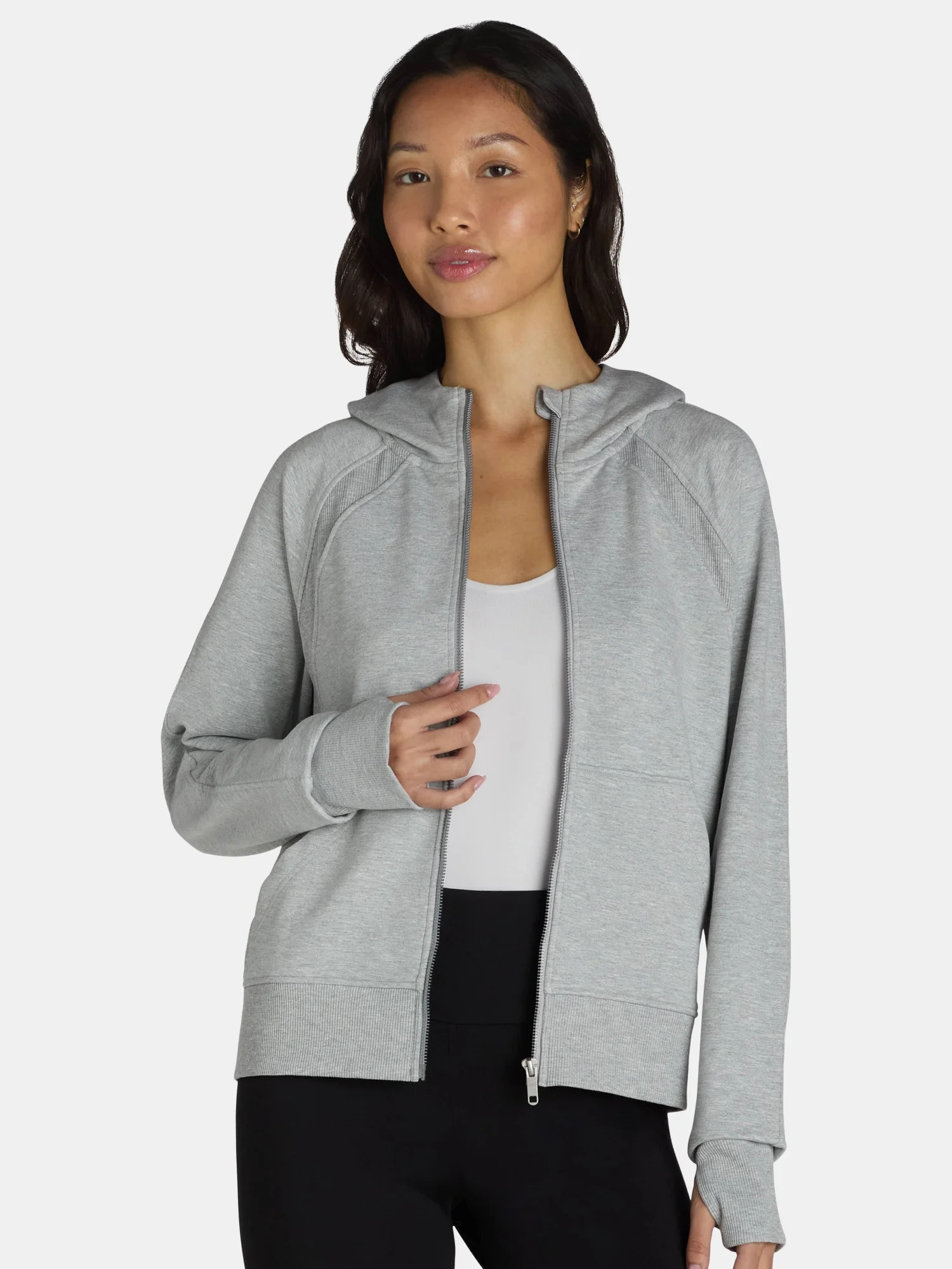 Avia Women's Plush Fleece Hooded Zip-Up Jacket, Sizes XS-XXXL | Walmart (US)