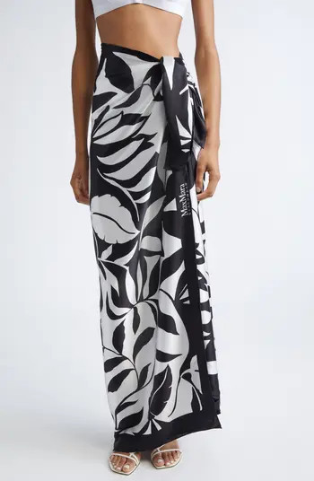 Max Mara Beachwear Foam Print Silk Sarong | Nordstrom | Nordstrom