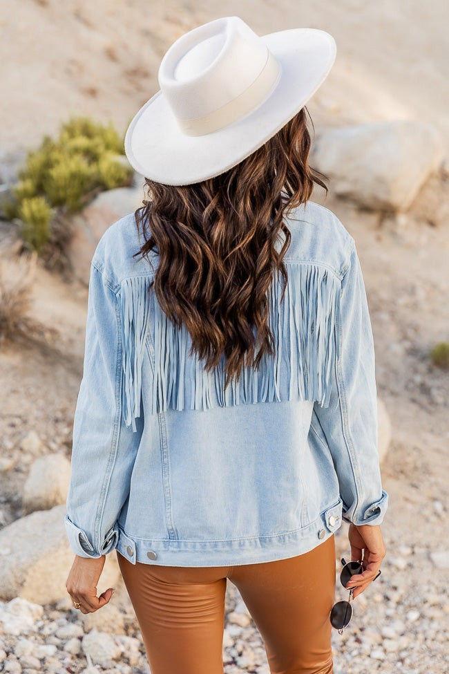 Good Old Days Light Wash Denim Jacket | Pink Lily