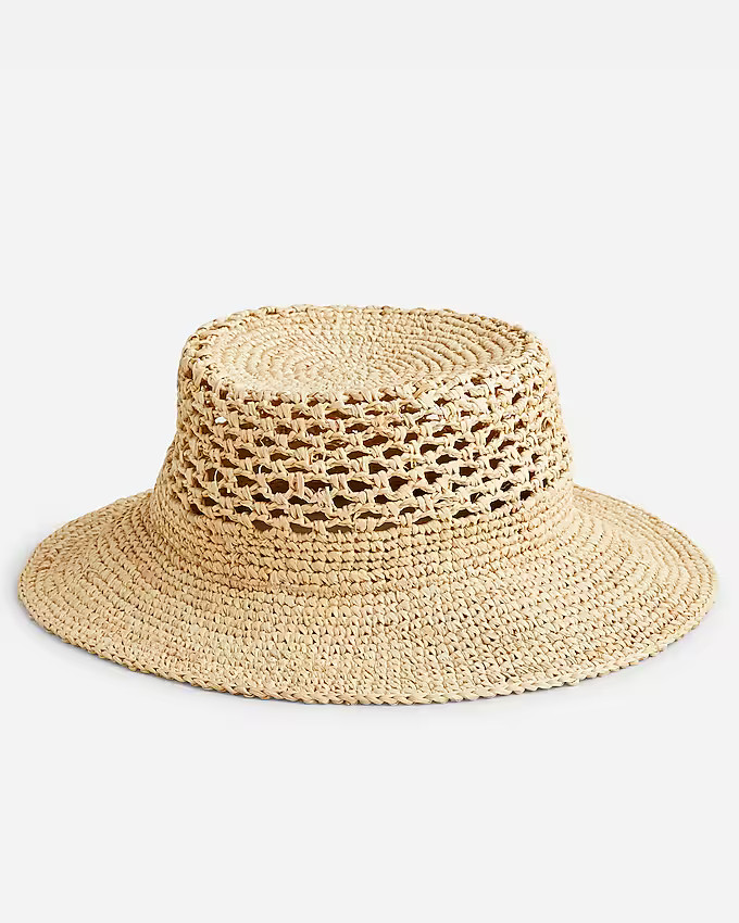 Open-weave packable straw hat | J. Crew US