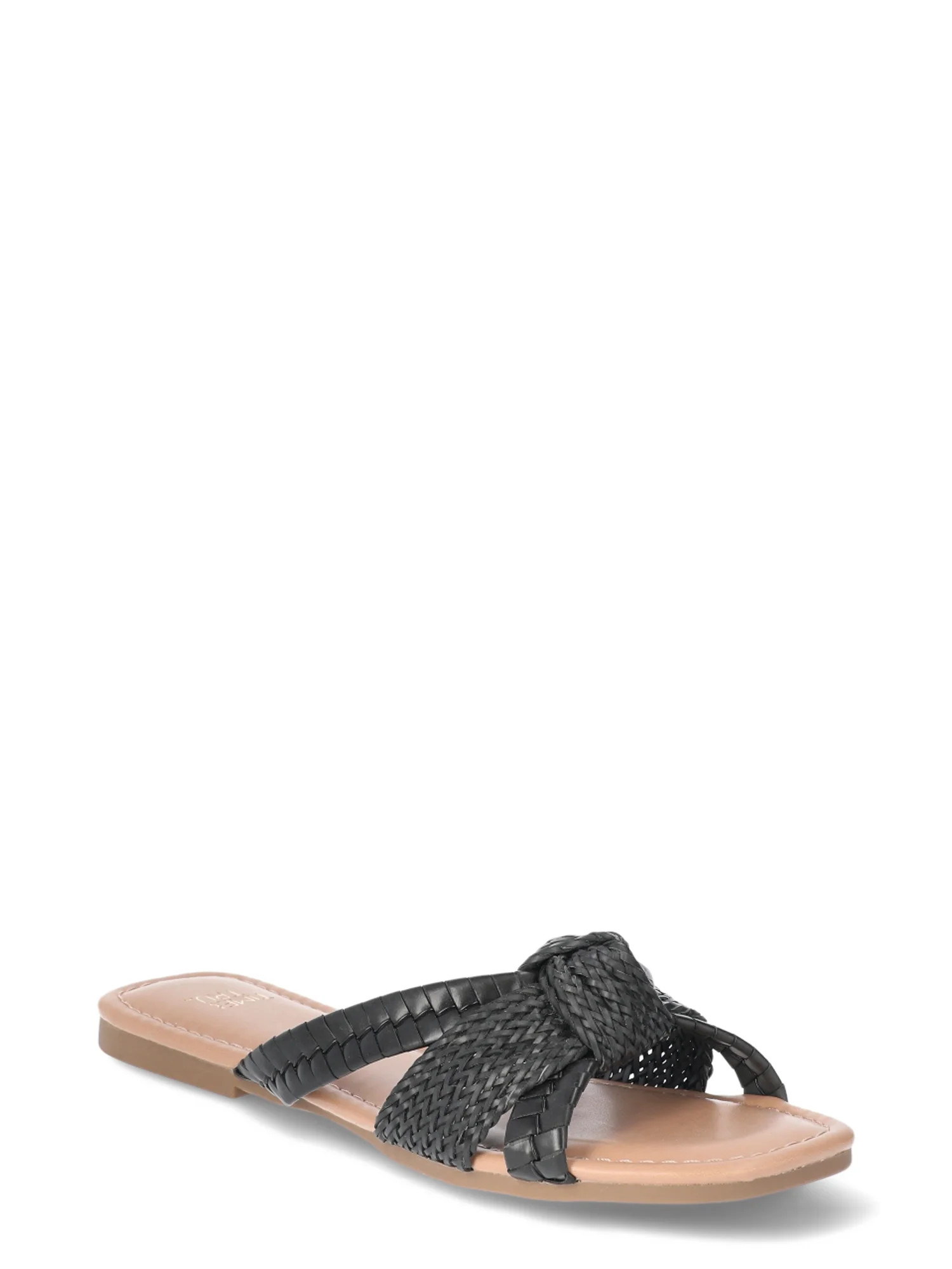 Time and Tru Women's Woven Knot Slide Sandal | Walmart (US)