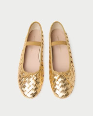 Leonie Gold Woven Ballet Flat | Loeffler Randall