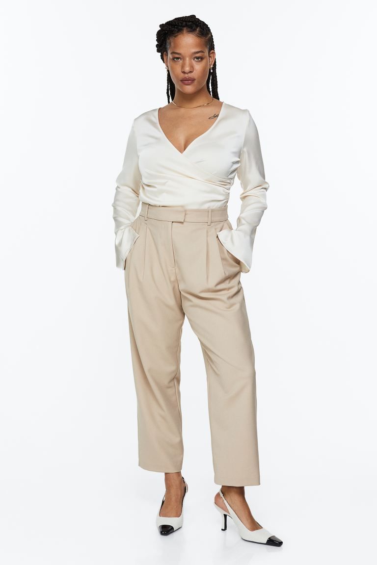 Satin Wrap Blouse | H&M (US)