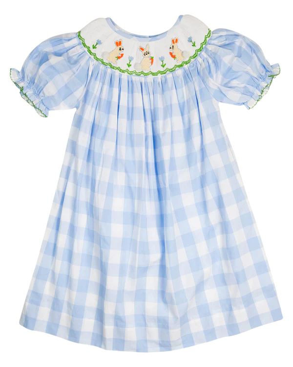 Little Bunny Hopper Smocked Bishop Dress | Smockingbird Kids