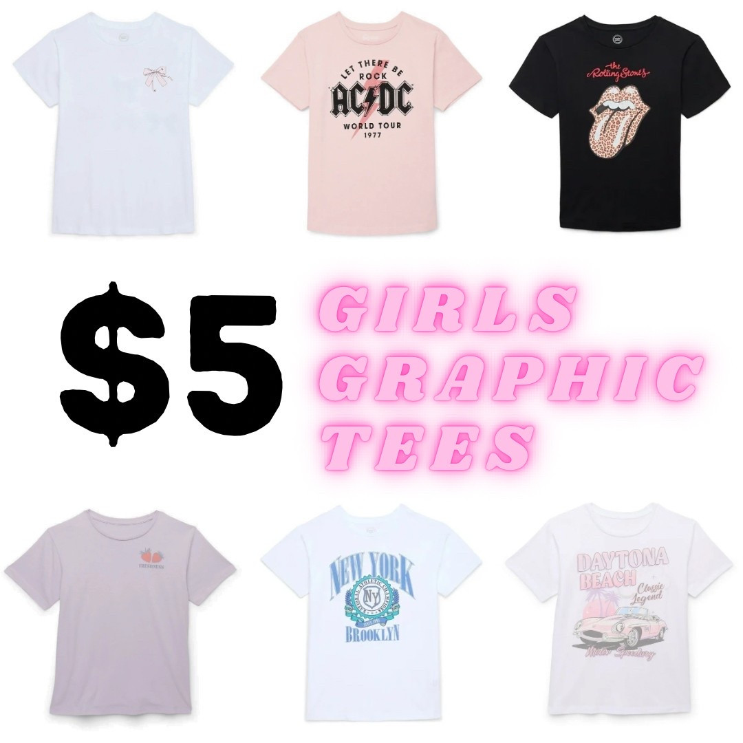 Ella’s most worn tshirt this year was The Rolling Stones graphic tee with all the pastel colors!  So you can imagine how excited I was to pick up a few more of these super affordable and adorable graphic tees for her for only $5!!!!

#LTKSaleAlert #LTKFamily #LTKKids