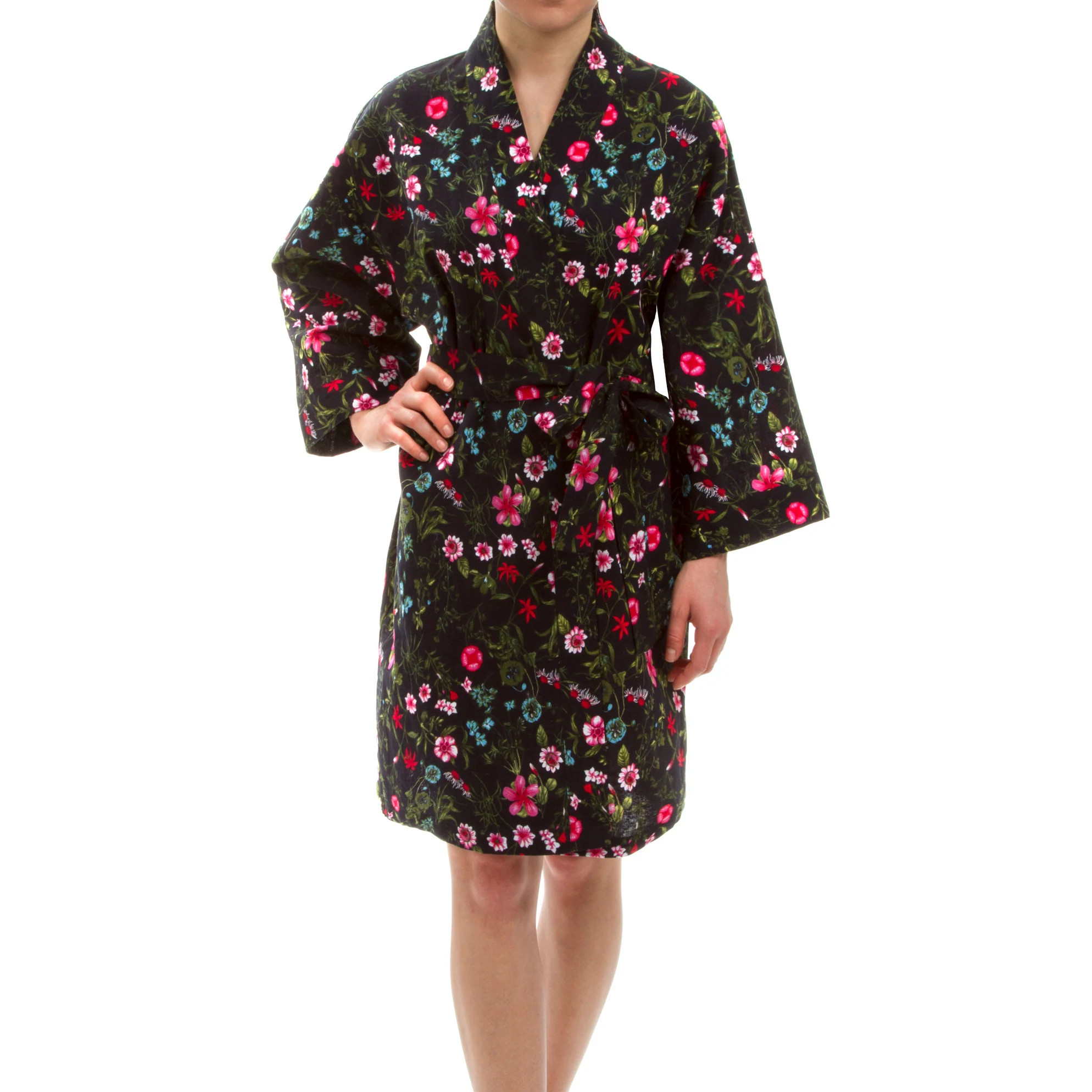 Leisureland Women's Cotton Floral Robe | Bed Bath & Beyond