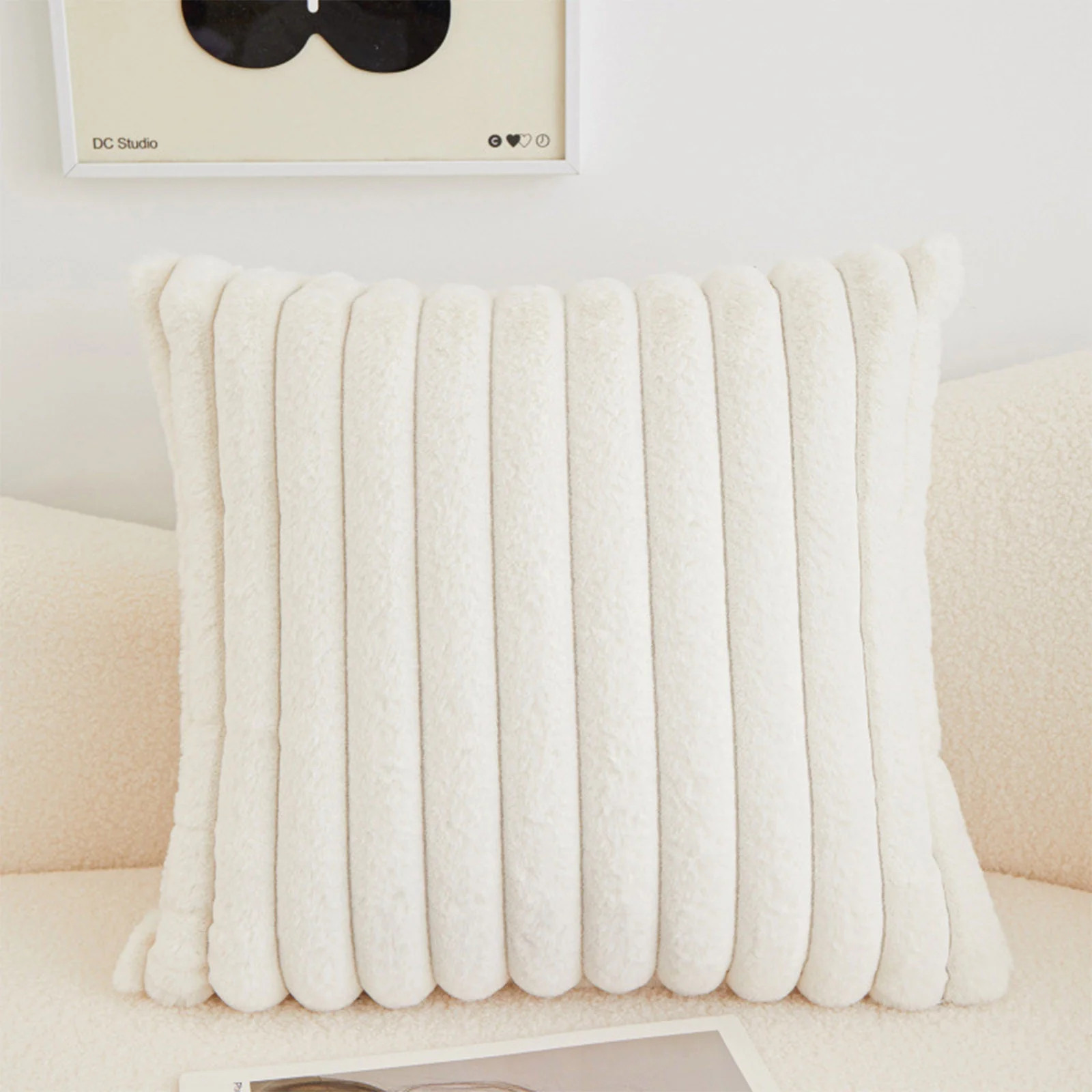 YCLife Corduroy Throw Pillows for Couch 18" x 18" Soft Plush Striped Square Pillow Indoor Decor P... | Walmart (US)