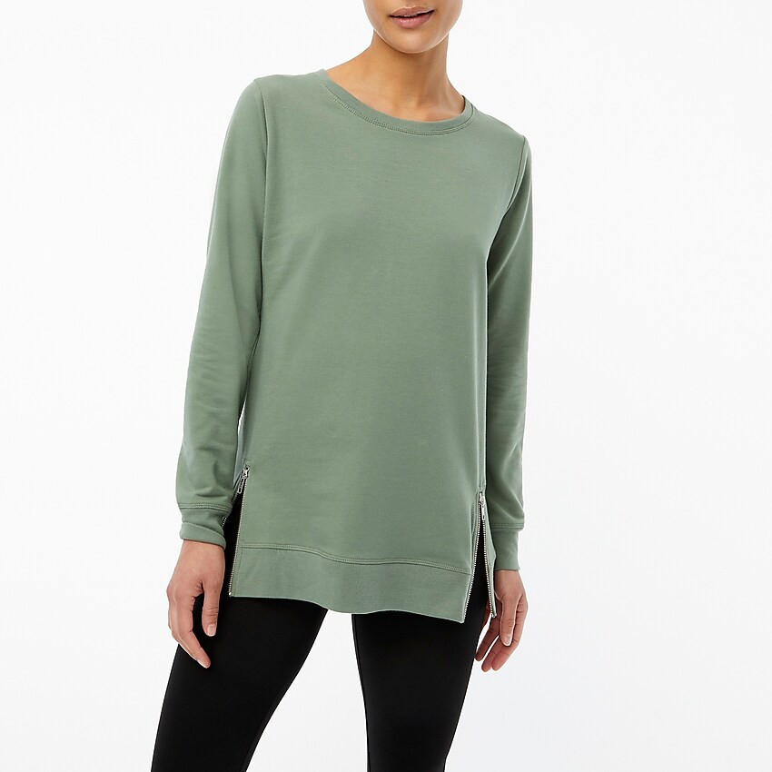Side-zip tunic sweatshirt | J.Crew Factory