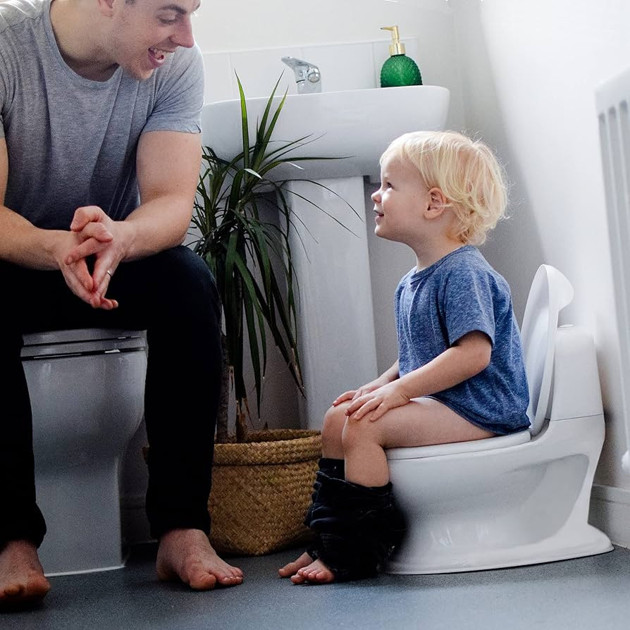 Nuby My Real Potty Training Toilet with Life-Like Flush Button & Sound for Toddlers & Kids, White | Amazon (US)