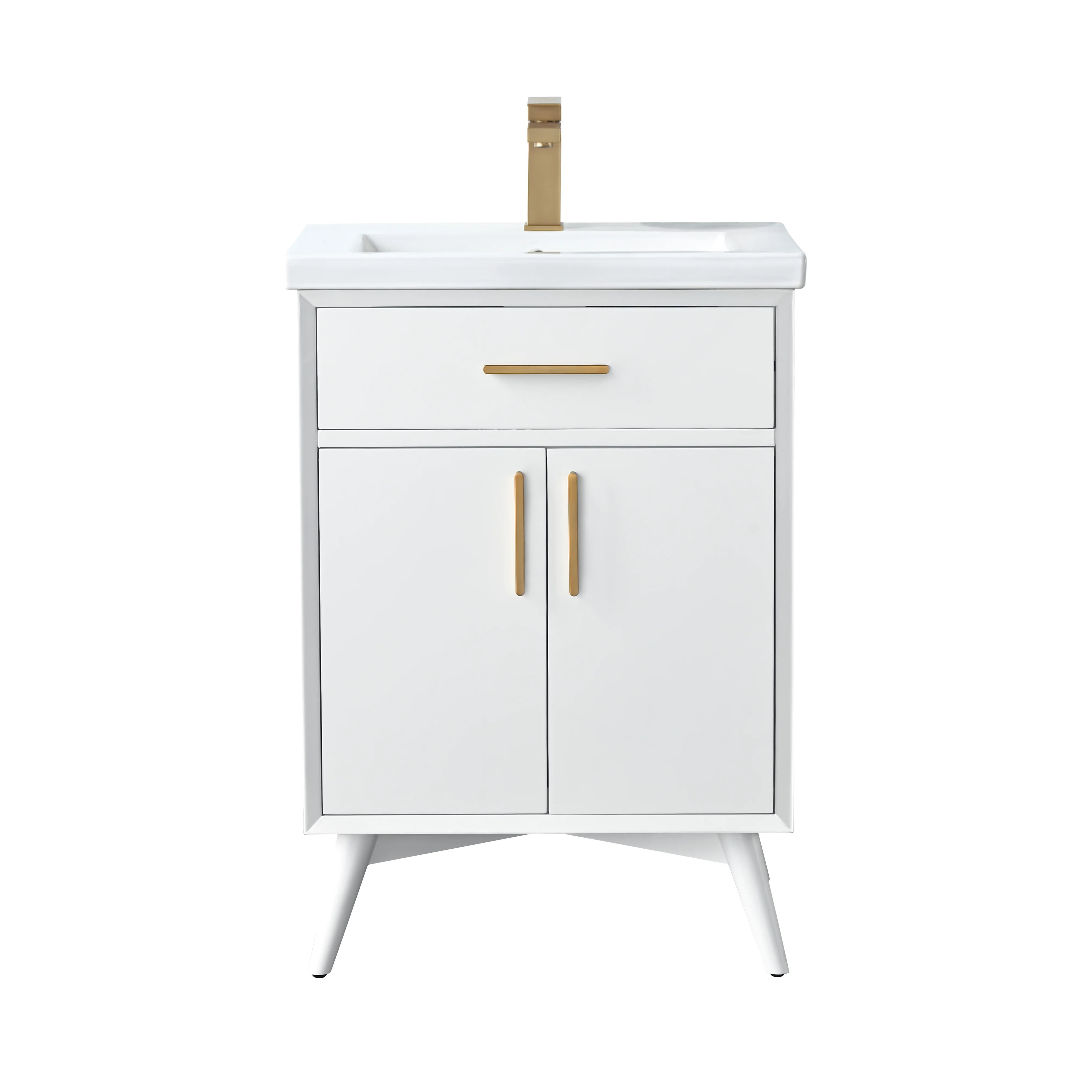 Lalena 24'' Single Bathroom Vanity with Ceramic Top | Wayfair North America