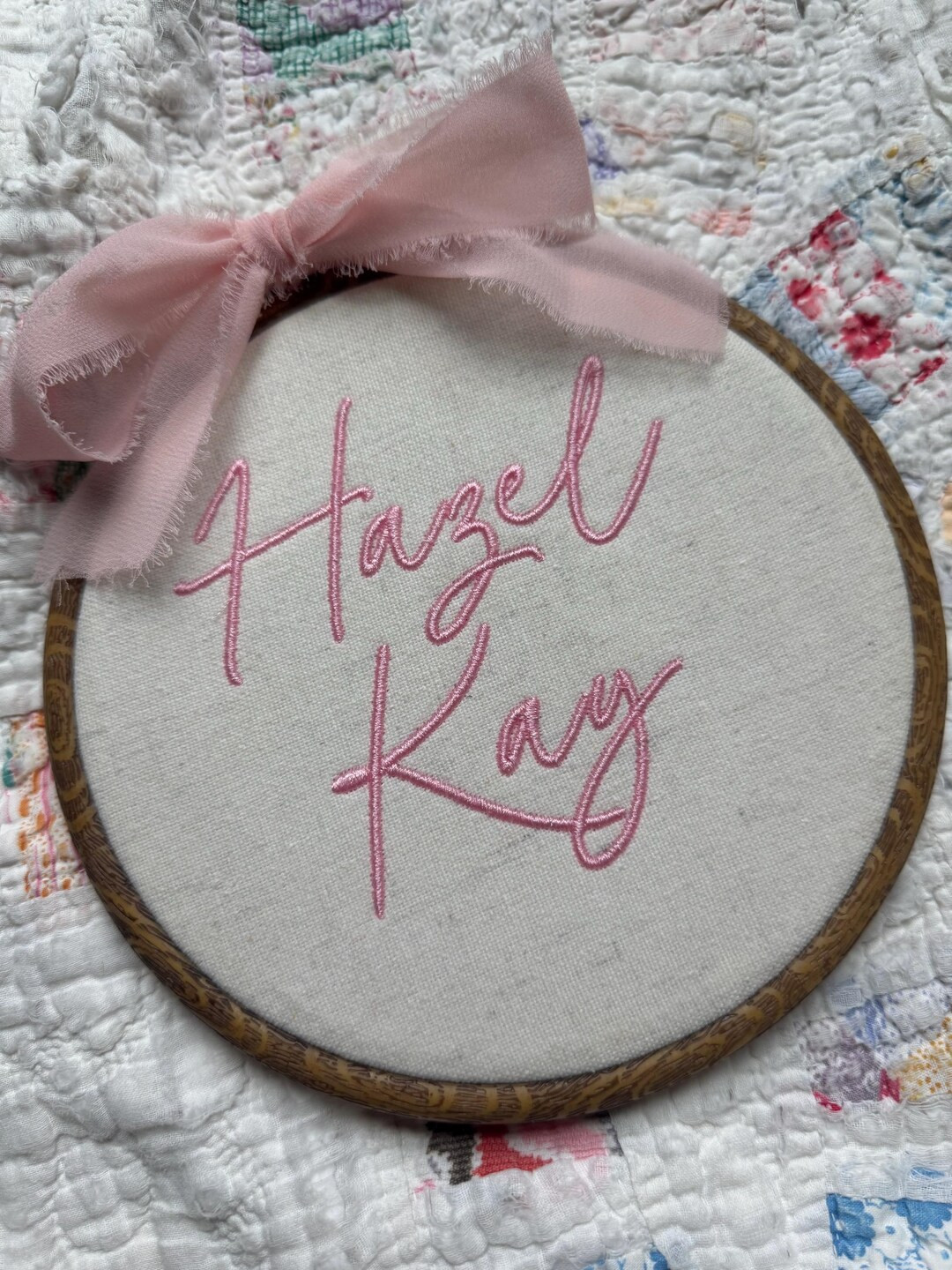 Personalized Baby Name Announcement Sign - Embroidered Newborn Announcement - Etsy | Etsy (US)