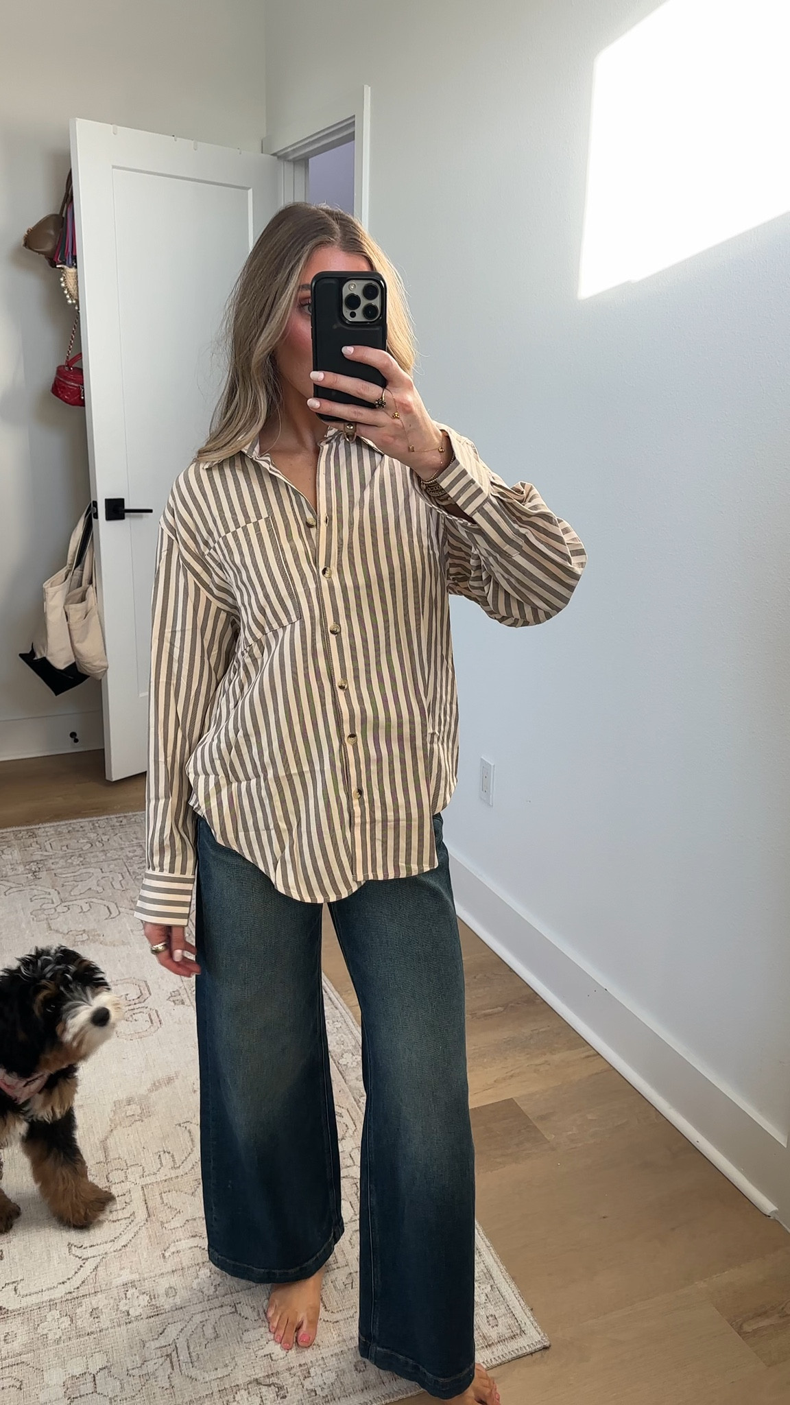 Amazon size small CHYRII Women's Striped Button Down Long Sleeve Blouse

#LTKootd #LTKSeasonal #LTKSaleAlert