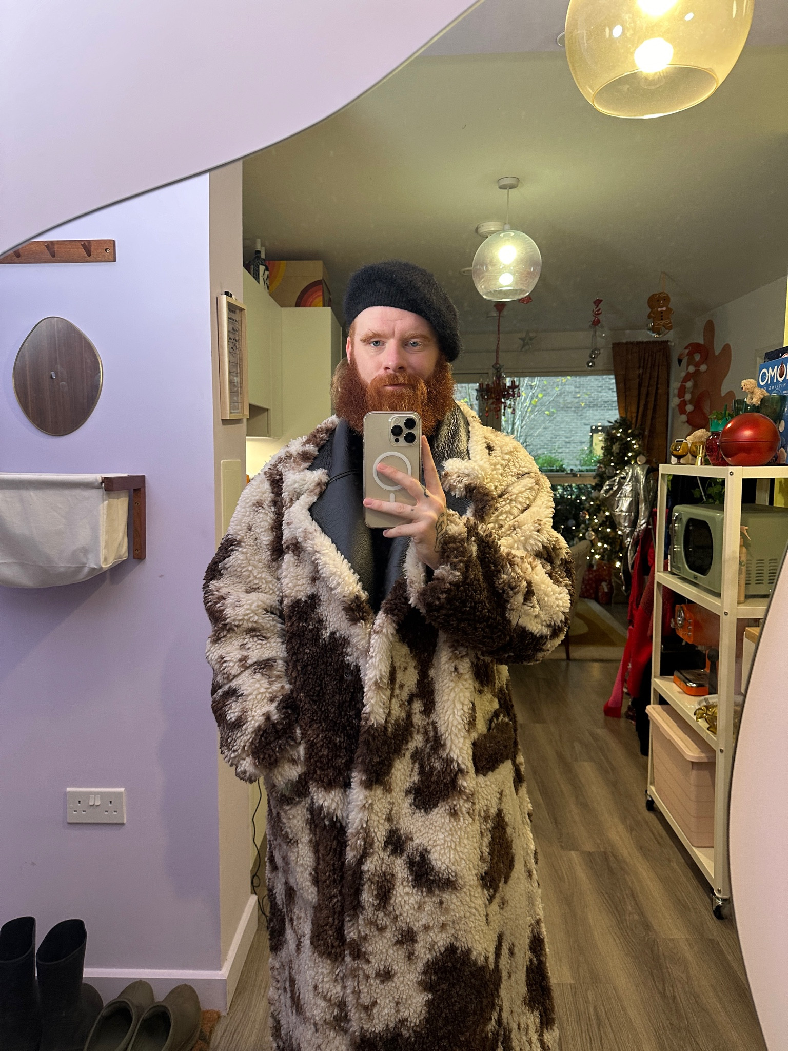 Oversized long faux fur coat, cow print coat, reversible coat, winter coat, asos 

#LTKeurope #LTKstyletip #LTKSeasonal