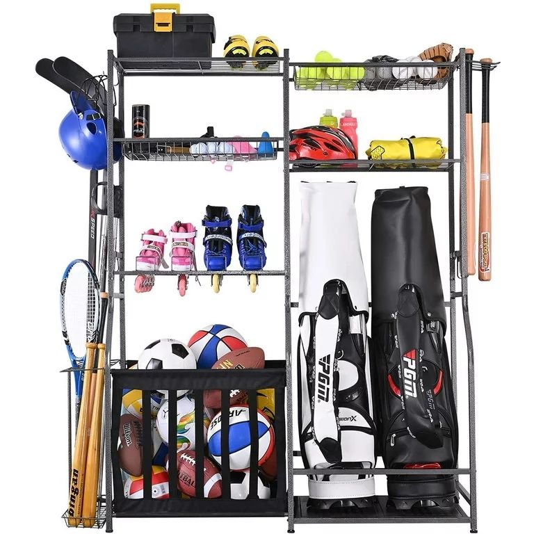 Mythinglogic Sport Equipment Storage Organizer Garage Sports Organizer Garage Storage Ball & Golf... | Walmart (US)