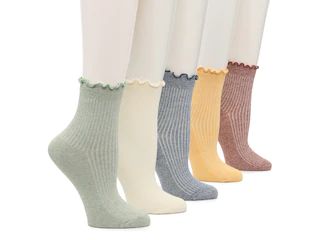 Crown Vintage Lettuce Cuff Women's Ankle Socks - 5 Pack | DSW