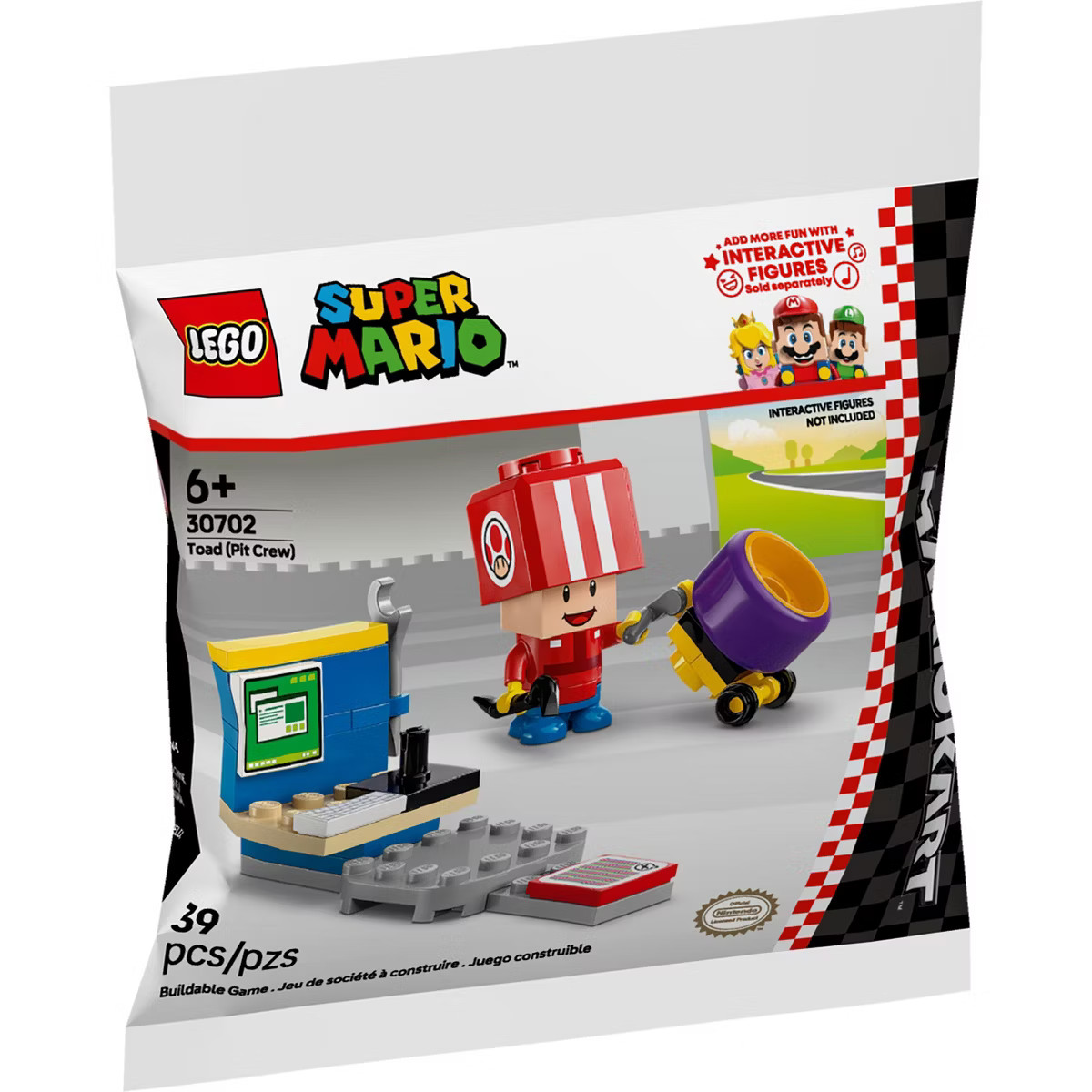 LEGO Super Mario Kart - Toad (Pit Crew) Building Toy 30702 | Target