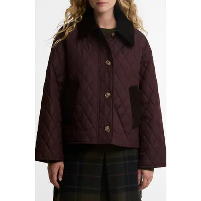Barbour Moira Quilted Jacket in Fig/shadow Classic at Nordstrom, Size 6 | Nordstrom