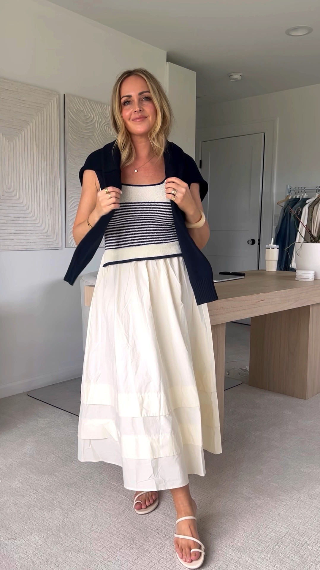 The prettiest nautical navy + cream colored dress for summer! Shopbop sale

Wearing size small!

#LTKSaleAlert #LTKOver40