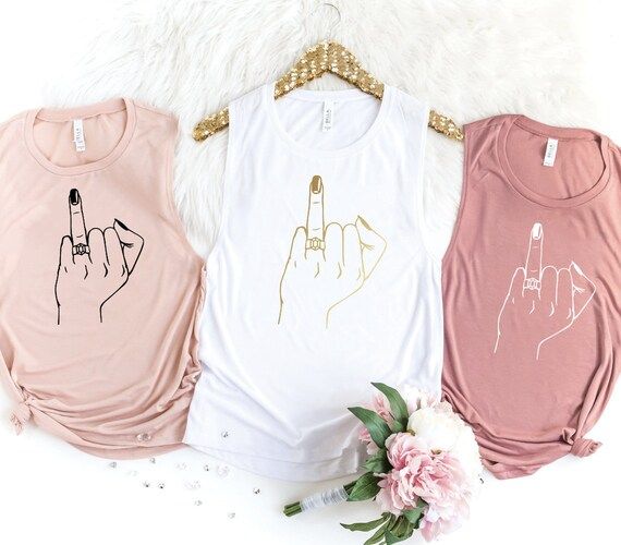 Bridal Shower Matching Shirts Sets, Bride Tank Tops, Ring Finger, Bachelorette Party, Bride's Bab... | Etsy (US)