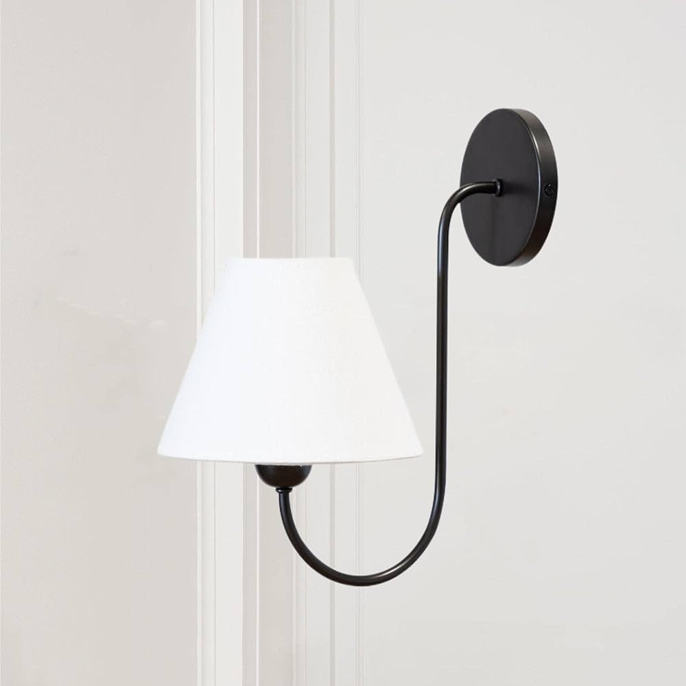 Linen Shade Single Swoop Sconce, Wainwright Single Swoop Sconce Model-2023, 7.5" w x 11" d x 14" ... | Amazon (US)