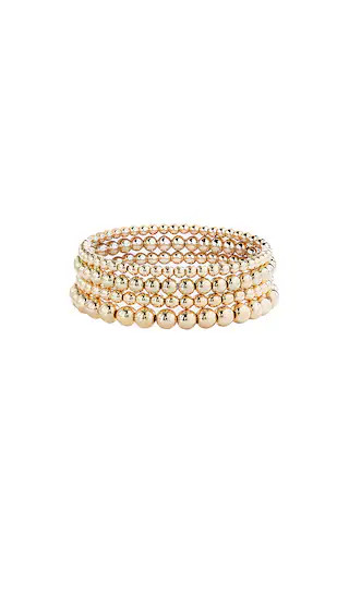 Noor Bracelet Set in Gold | Revolve Clothing (Global)