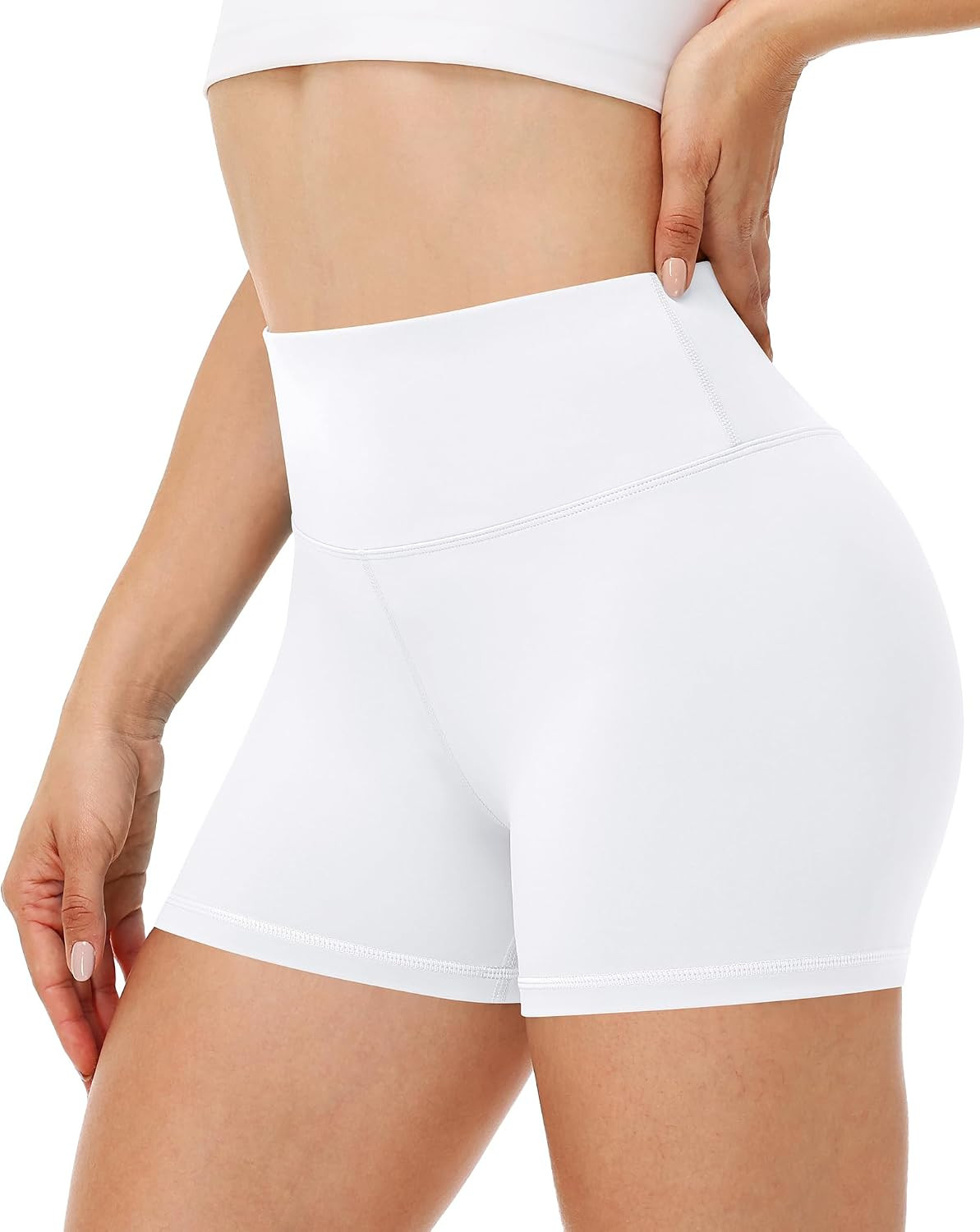Runhit Women's Workout Biker Shorts - 3"/5"/8" High Waisted Tummy Control Spandex Booty Shorts for Volleyball Gym Yoga Dance | Amazon (US)