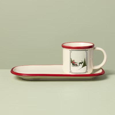 15 fl oz Santa Mug and Cookie Tray - Hearth & Hand™ with Magnolia | Target