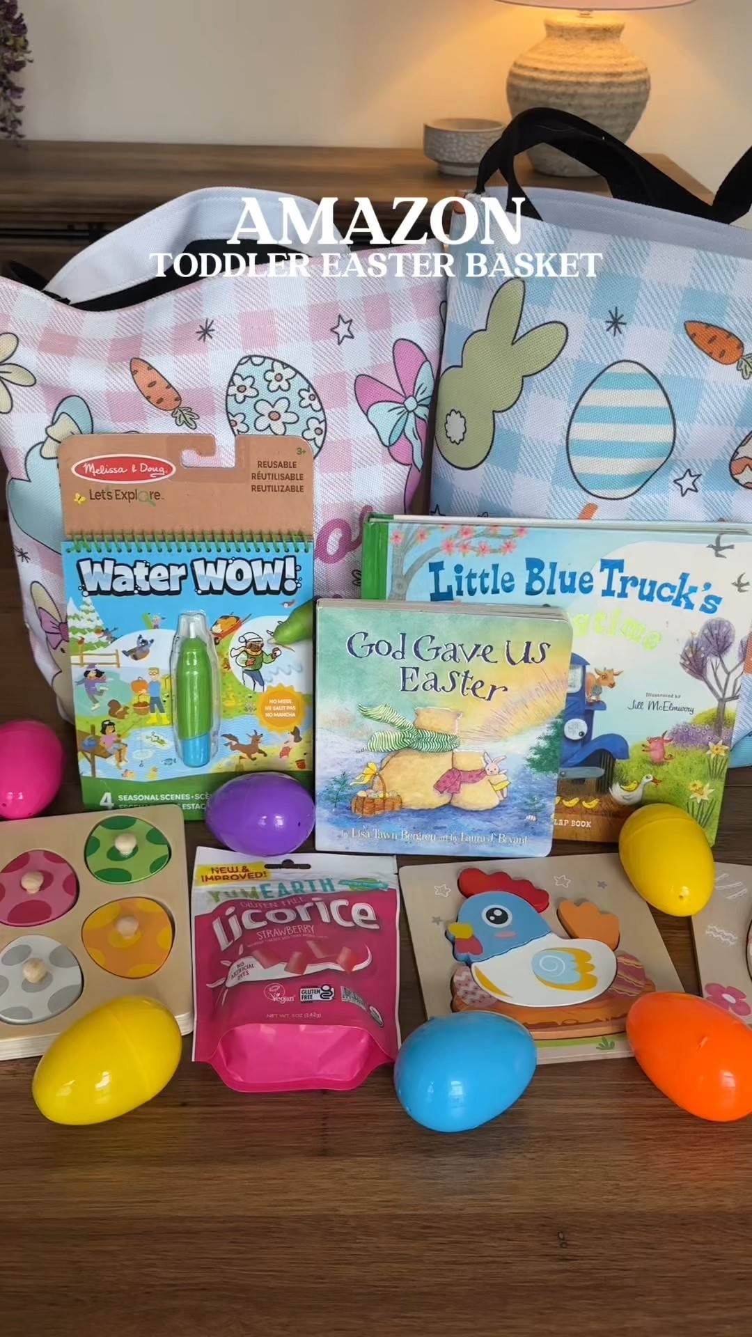 Amazon prime Easter basket filler ideas toddler boy girl baby
Easter pajamas
Easter toys
Easter books 
Easter puzzles 
Easter bunny 