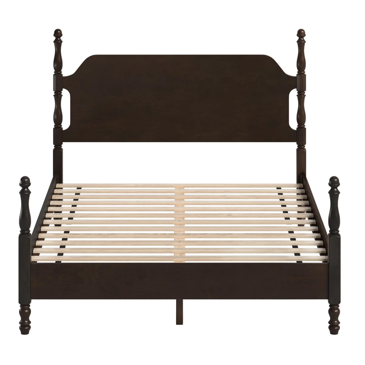 Theodore Traditional Solid Wood Bed With Turned Spindles Design | Wayfair North America