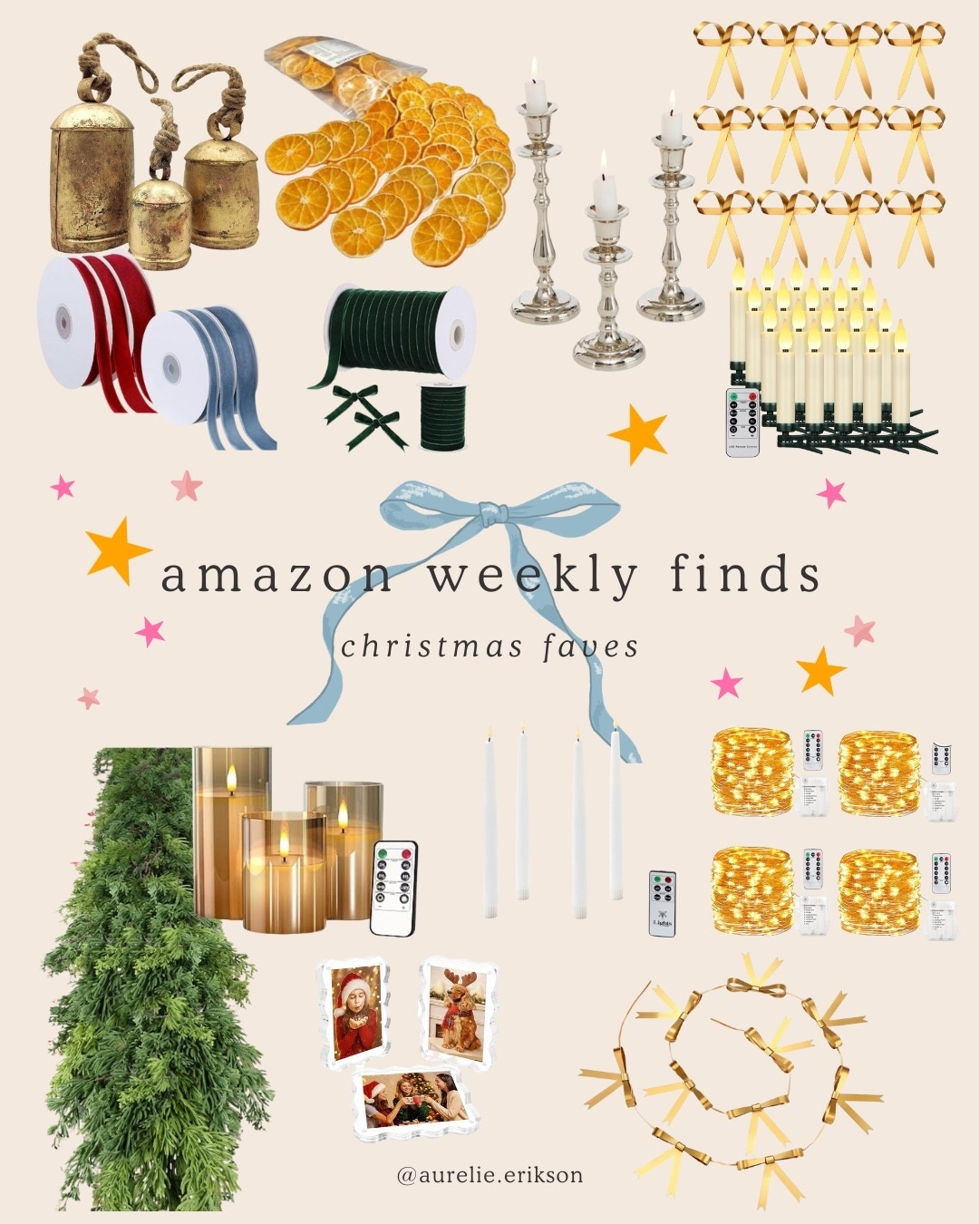 My top Amazon Christmas finds that I used this year and almost every year! 🎄🤍✨ the battery fairy lights are always my go-to! 

#LTKHome #LTKHoliday #LTKSeasonal