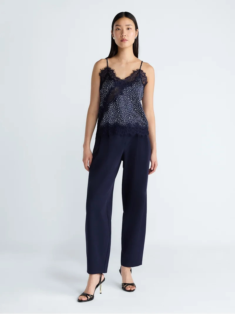 Devil Wears Prada Scoop Collection Women\u2019s and Women's Plus High Rise Pleated Trousers, 30" ... | Walmart (US)