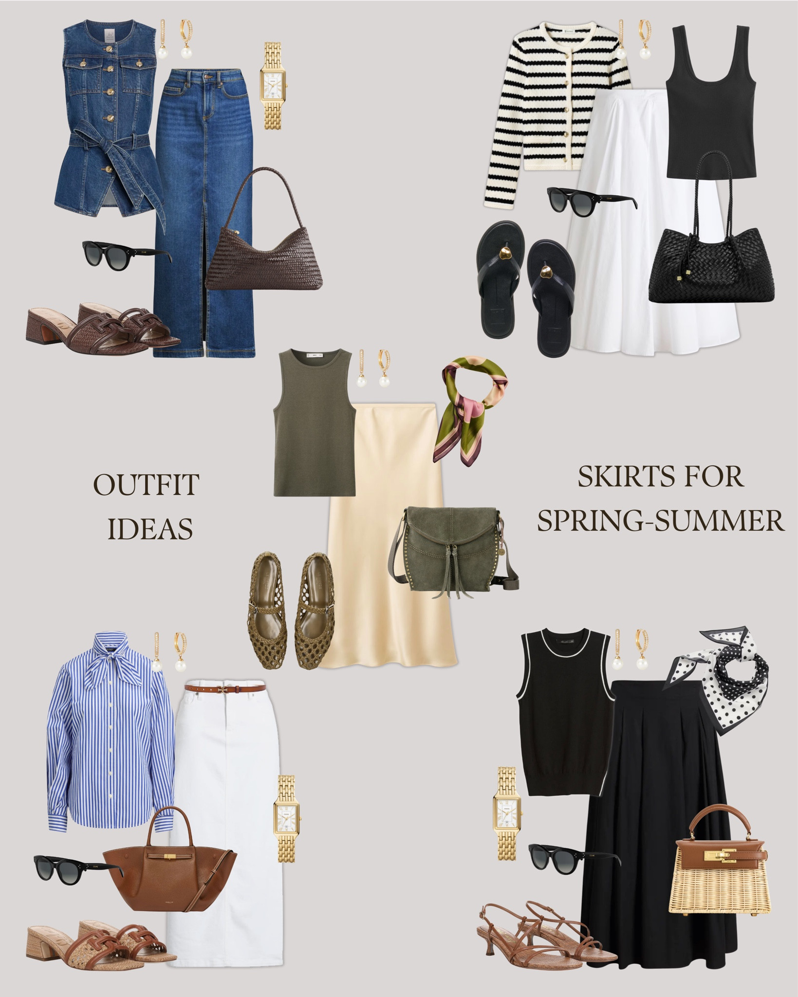 Outfits with flowy Skirts for spring summer!🧣🌿☀️

#LTKootd #LTKWorkwear #LTKTravel