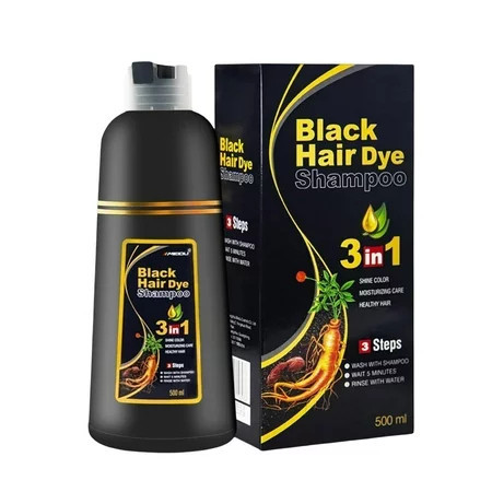 Black Hair Dye Shampoo 3 In 1 | Organic Hair Color 500mL | Hair Color Shampoo Grey Coverage In Minutes Ammonia Free Instant Coloring Gift For Mom Dad | Walmart (US)