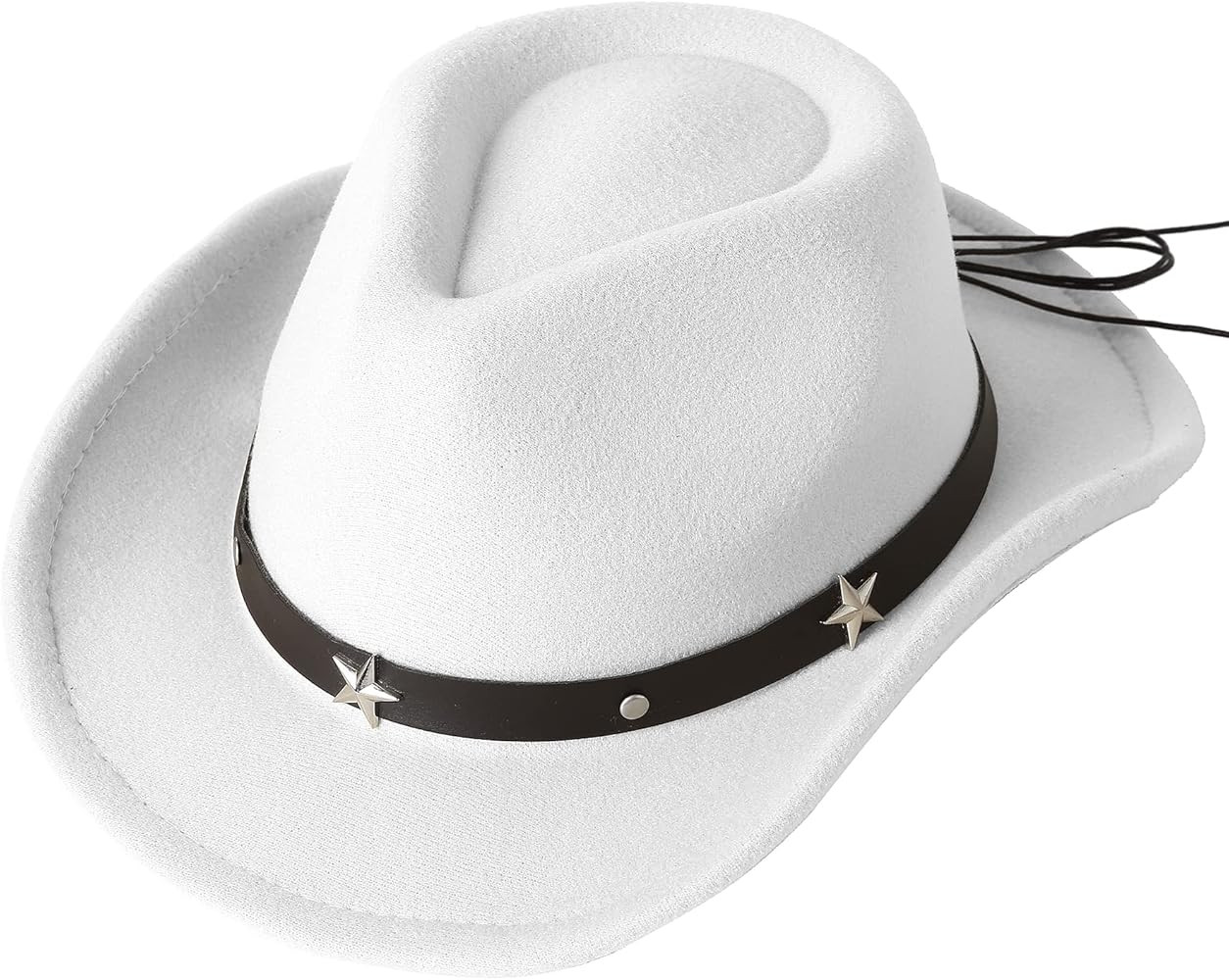 Jastore Kids Girls Boys Western Cowboy Cowgirl Hat with Buckle Belt Felt Fedora Hat | Amazon (US)