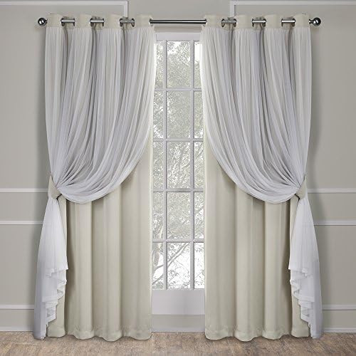 TOWN & COUNTRY LUXE Talia Double Layer Indoor Curtains, Sheer and Room Darkening Blackout, Gromme... | Amazon (US)