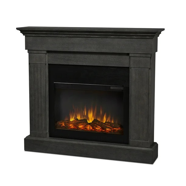 Crawford Slim Electric Fireplace in Gray by Real Flame - Walmart.com | Walmart (US)