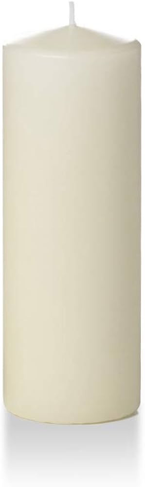 yummi 3" x 8" Ivory Round Pillar Candles - 3 per Pack | Amazon (US)