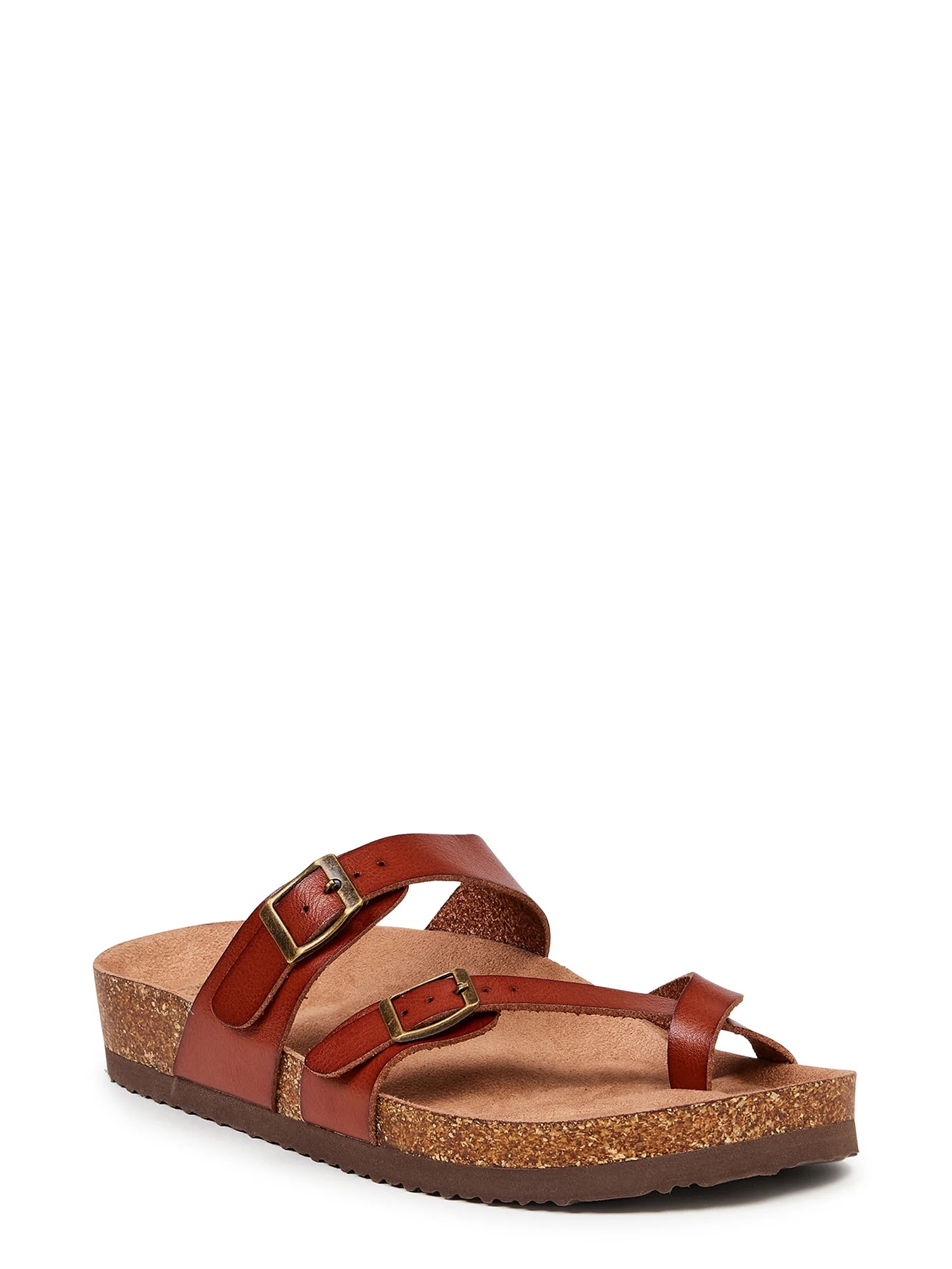 Time and Tru Women's Footbed Thong Sandals - Walmart.com | Walmart (US)