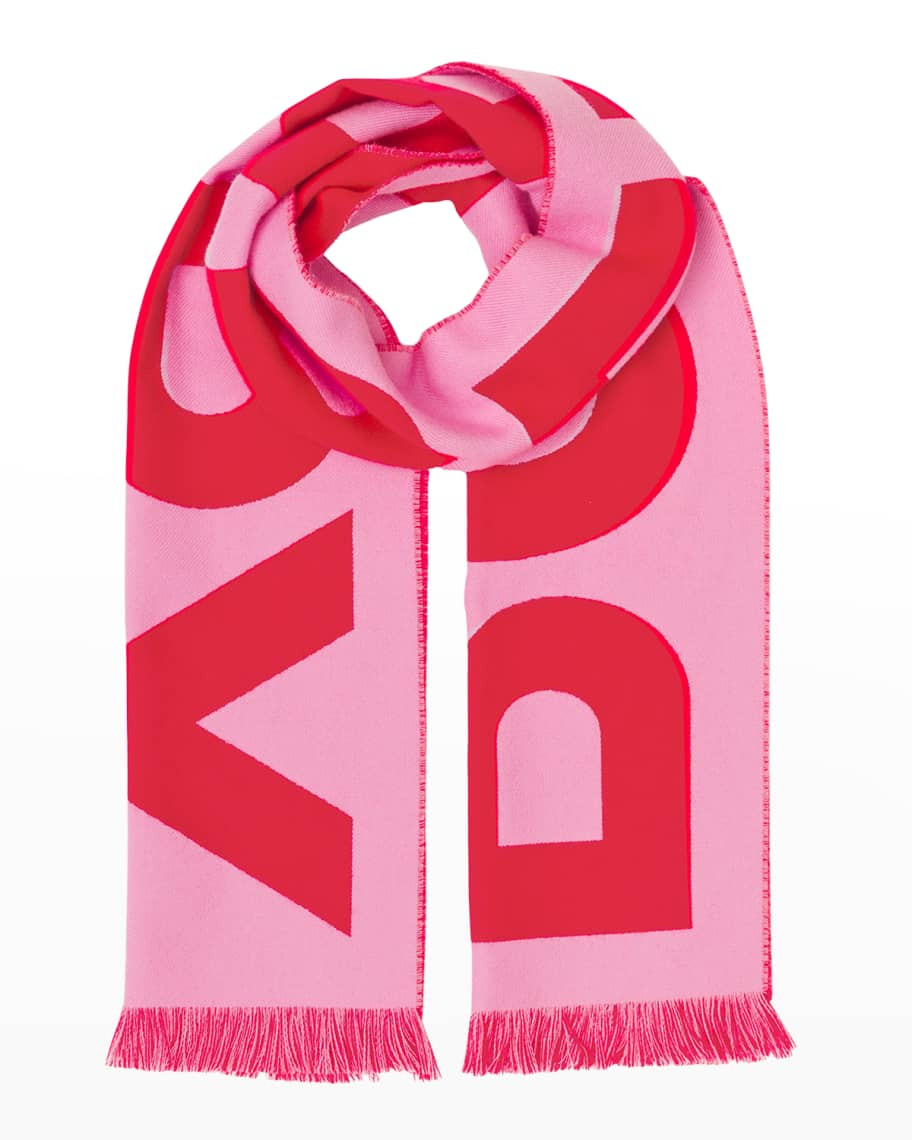 Burberry Sport Jacquard Logo Wool Scarf | Neiman Marcus