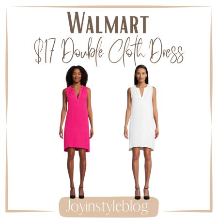 $17 Walmart Time and Tru Women's Double Cloth Dress / white dress 

#LTKWorkwear #LTKFindsUnder50 #LTKWedding