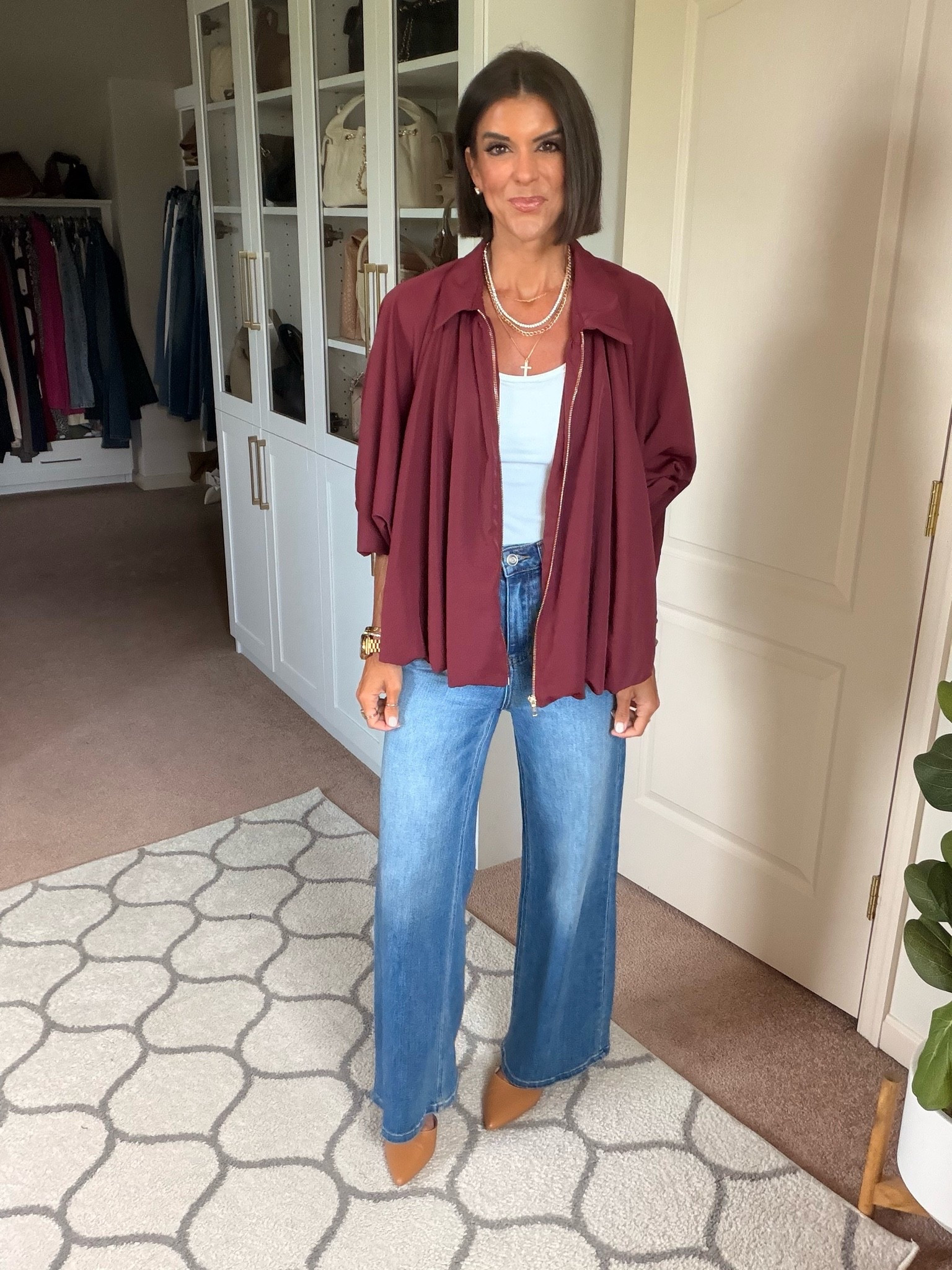 Size small in jacket, size xs in tank, jeans tts

#LTKdayinmylife #LTKgrwm #LTKmomlife