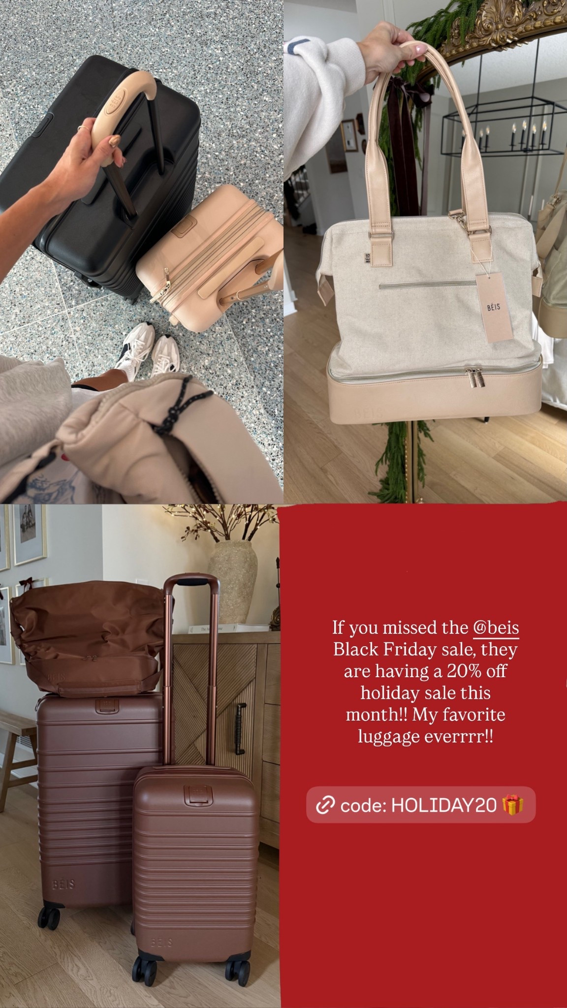 I have the large in the black, small in the beige and brown and medium in the taller brown. 

#LTKGiftGuide #LTKSaleAlert #LTKTravel
