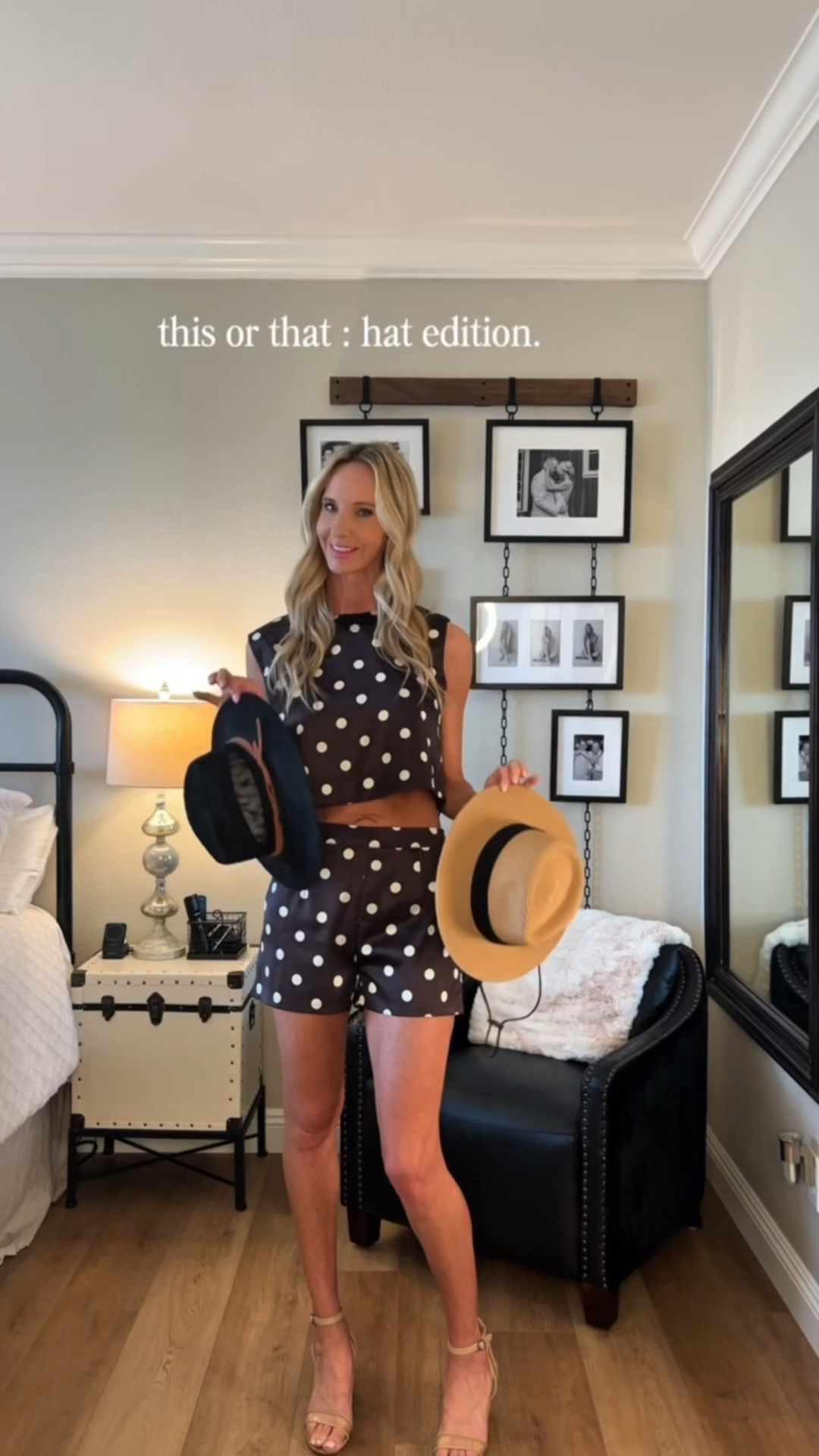 Me trying to make a decision: 🫠
Me asking Instagram to do it for me: 🫶

Black hat = downtown chic cool girl
Tan hat = breezy and effortlessly pulled together

Which one’s coming with me? Cast your vote below ⬇️
Because I cannot be trusted to choose. 😂

#hatcheck #thisorthatstyle #stylepoll #tallgirlapproved #ootdideas #fashionfun #tallfashioninspo #hatszn #polkadotfit #fashionreelstyle #springfashionvibes #onetallblondemom


#LTKStyleTip