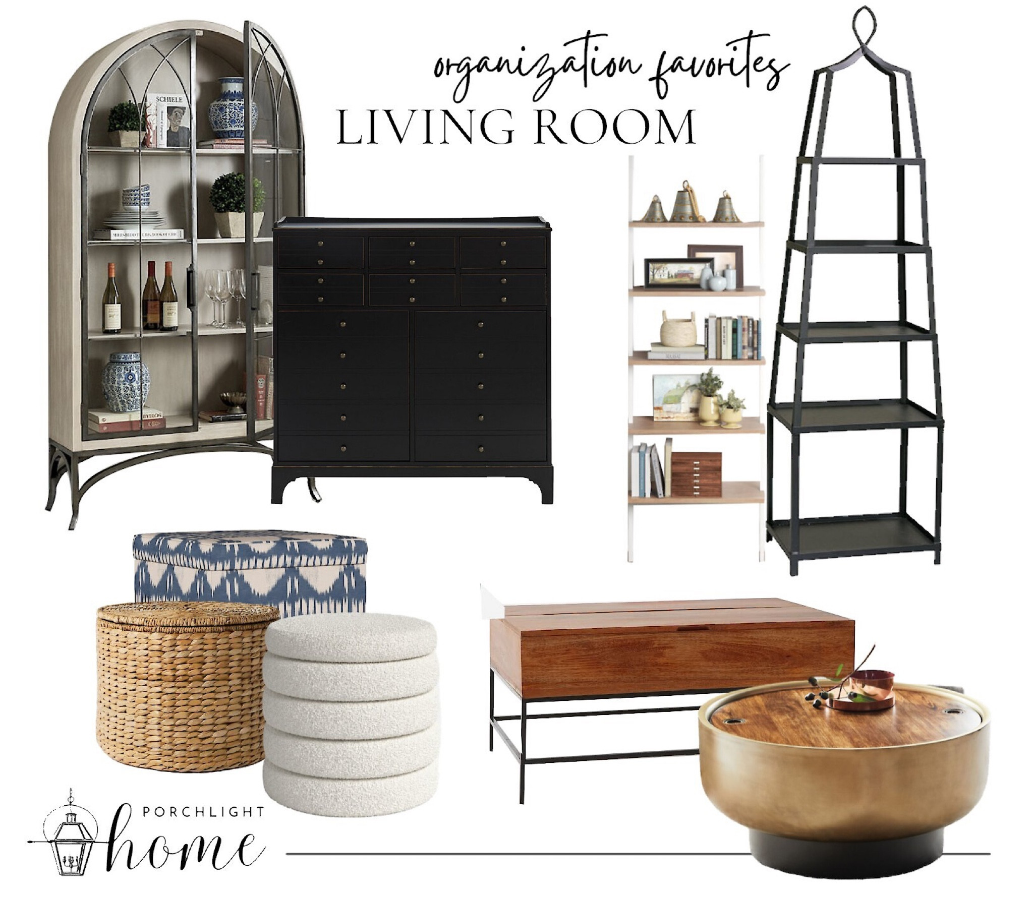 Living room organization is all about combining open shelving (think books and pretty things) and CLOSED storage (to hide the well-loved, but less-than-awesome-looking stuff. We all have it!) Ottomans and stools can hold blankets and extra pillows for binge watching nights. Furniture with drawers can house chargers, drink coasters and remotes to decrease clutter. These great pieces here accommodate every budget—promise! 😎 living room, living room organizing, shelves, drawers, cabinet, coffee table, storage, ottoman, closed storage, open storage, home decor

#LTKfamily #LTKhome #LTKstyletip