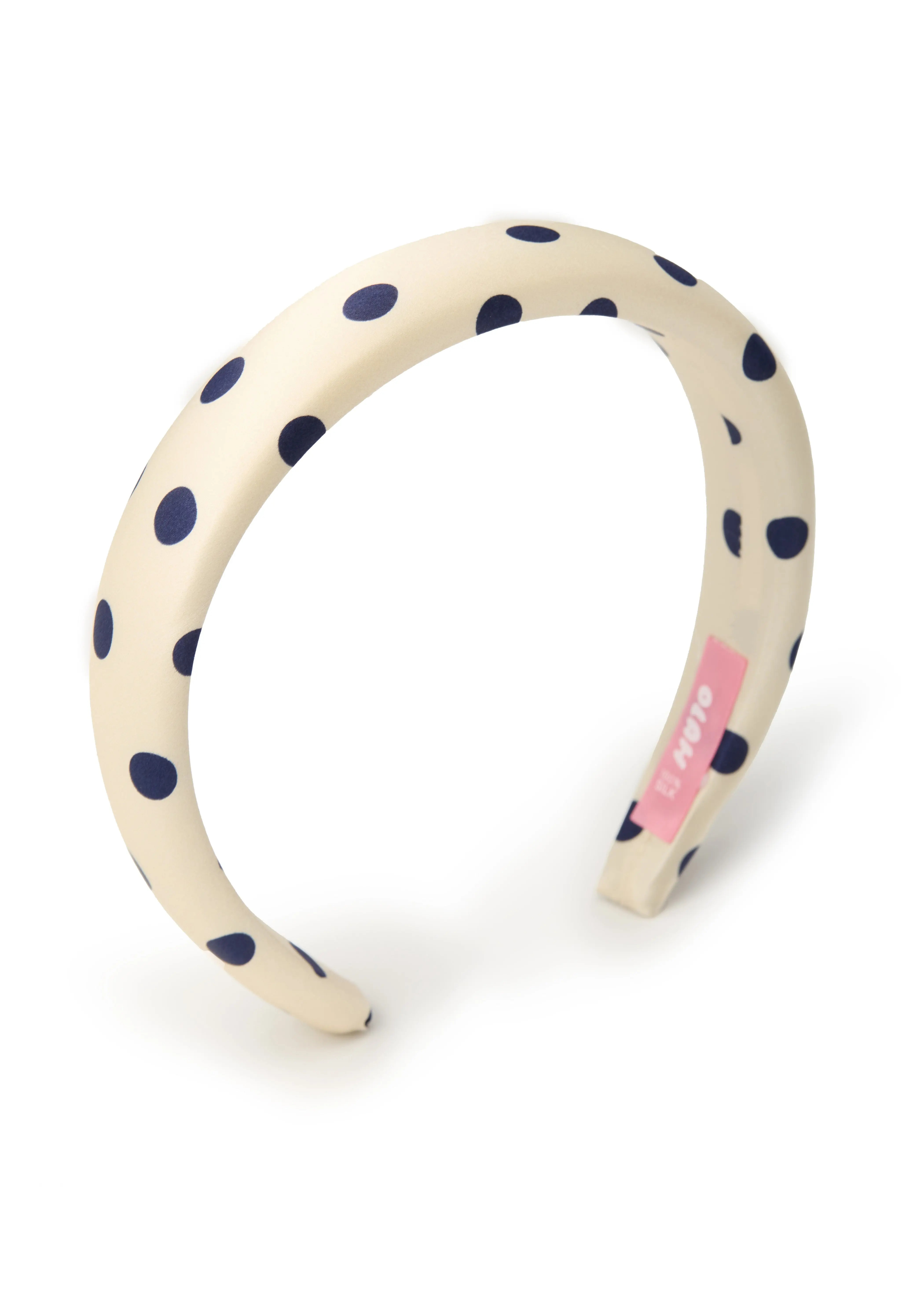 OLAH Polka Dot Silk Headband in Black & White at Nordstrom | Nordstrom