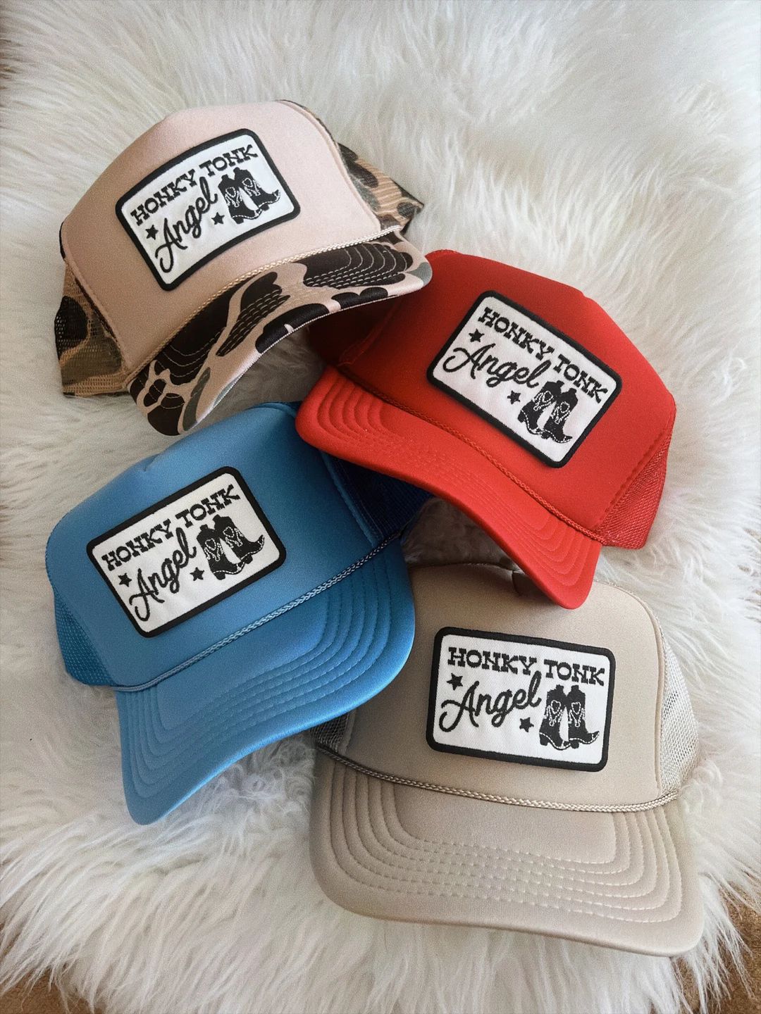 Honky Tonk Angel Patch Trucker Hat | Etsy (US)